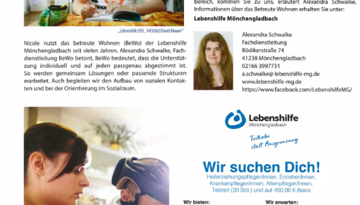 GM Ausgabe eins Be Wo plus Stellenanzeige